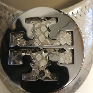 Tory Burch Reva Snake Embossed Flats